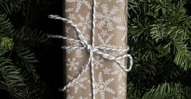 brown and white gift box